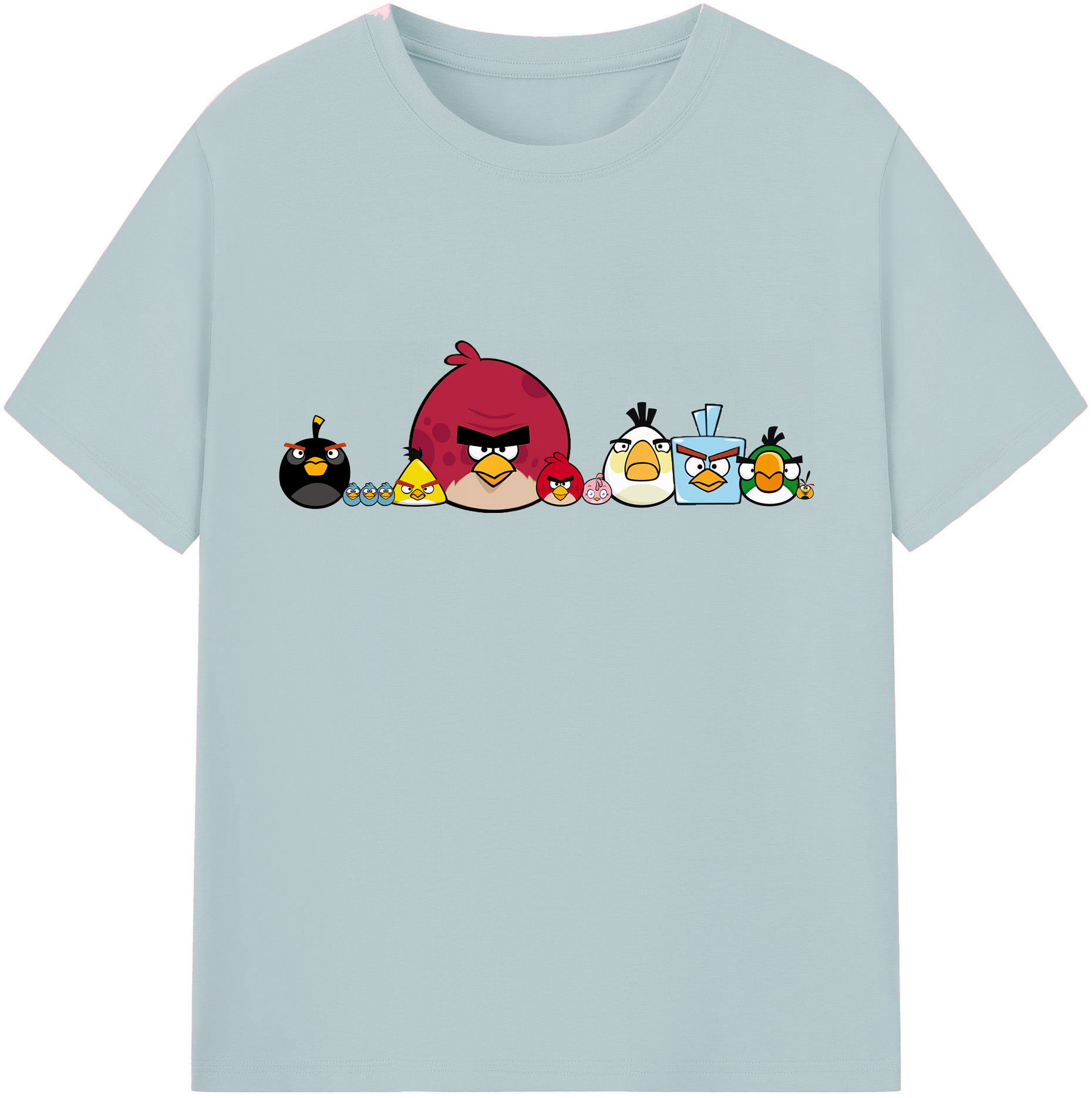 （画像用） Angry Birds アングリーバード 綿100％半袖Tシャツ（フロントプリント）